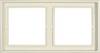Jung 2 vie Telaio di copertura LS 990 Bianco crema LS982W 1 pz.