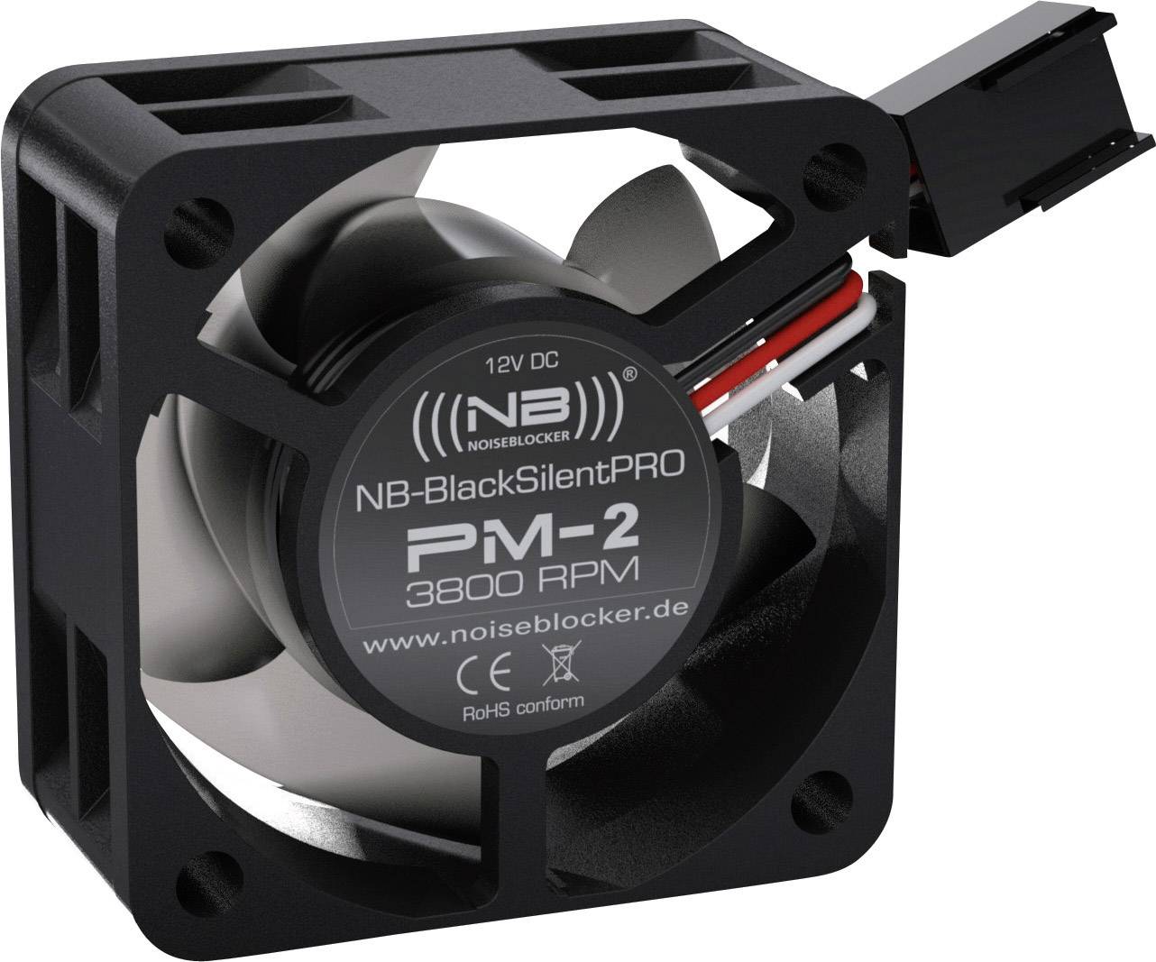 NoiseBlocker BlackSilent Pro Ventola per PC case Nero (L x A x P) 40 x 40 x 20 mm