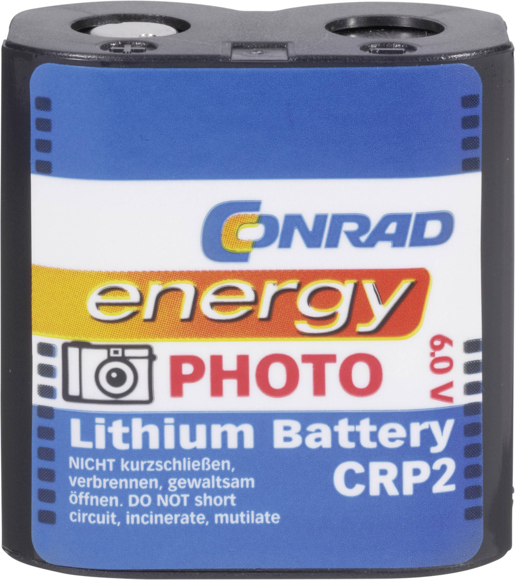 Conrad energy CRP2 Batteria per fotocamera CR-P 2 Litio 1400 mAh 6 V 1 pz.-0
