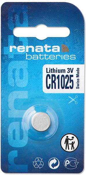 Renata Batteria a bottone CR 1025 3 V 1 pz. 30 mAh Litio