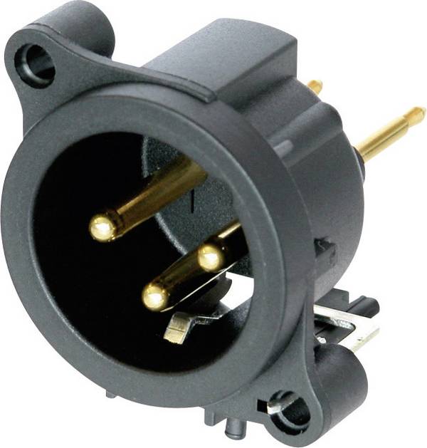 Neutrik NC3MAAV Connettore XLR Spina a pannello contatti diritti Numero Poli (num): 3 Nero 1 pz.