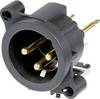 Neutrik NC3MAV Connettore XLR Spina a pannello contatti diritti Numero Poli (num): 3 Nero 1 pz.