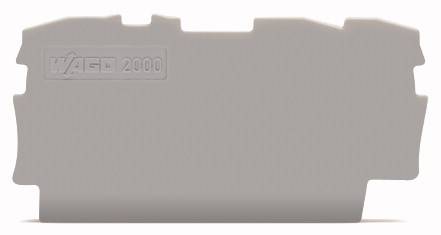 Piastra isolante con l'impronta 'Wago 2000', utilizzata per l'isolamento elettrico nei quadri elettrici.