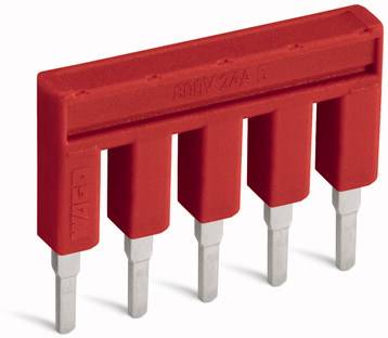 Spina rossa per ponte con cinque piedini metallici per connessioni elettriche, contrassegnata con '800V 24A 5'.