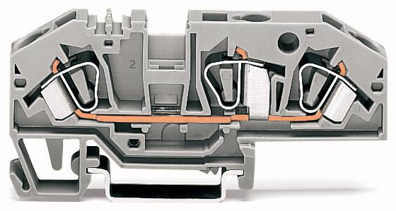 WAGO 282-694 Morsetto passante 8 mm A molla Attribuzione: N Blu 25 pz. Pezzo