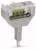 Connettore elettrico grigio, trasparente, con la scritta 'AC/DC 12-30V 2002-0880/1000-0541'.