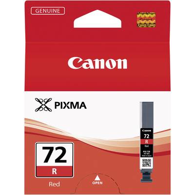 Un cartuccia d'inchiostro Canon PIXMA rossa, modello 72R, in confezione originale.