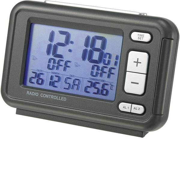 Sveglie - RC367 Radiocontrollato Sveglia Nero Tempi di allarme 2 - Sveglie - RC367 Radiocontrollato Sveglia Nero Tempi di allarme 2 -