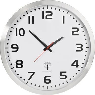 Funk-Wanduhr Jumbo (Ø) 50 cm Aluminium