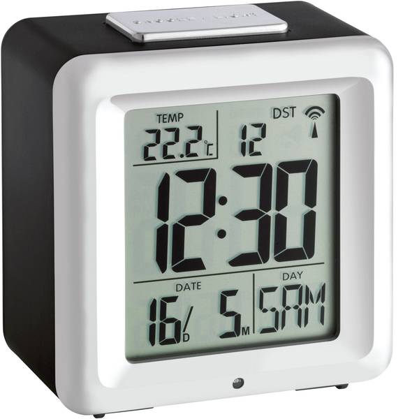 Sveglie - TFA 60.2503 Radiocontrollato Sveglia Nero - Argento Tempi di allarme 1 - Sveglie - TFA 60.2503 Radiocontrollato Sveglia Nero - Argento Tempi di allarme 1 -