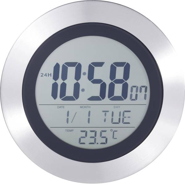 Orologi da parete - KW 9092 Radiocontrollato Orologio da parete 204 mm x 204 mm x 32 mm Argento, Nero - Orologi da parete - KW 9092 Radiocontrollato Orologio da parete 204 mm x 204 mm x 32 mm Argento, Nero -