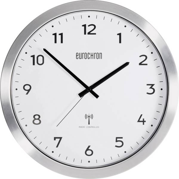 Orologi da parete - Eurochron EFWU 2600 Radiocontrollato Orologio da parete 38 cm Alluminio (spazzolato) - Orologi da parete - Eurochron EFWU 2600 Radiocontrollato Orologio da parete 38 cm Alluminio (spazzolato) -