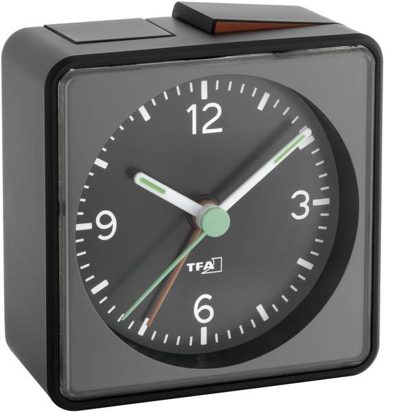 Sveglie - TFA 60.1013.01 Quarzo Sveglia Nero Tempi di allarme 1 Fluorescente lancetta - Sveglie - TFA 60.1013.01 Quarzo Sveglia Nero Tempi di allarme 1 Fluorescente lancetta -