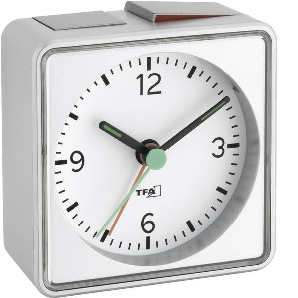 Sveglie - TFA 60.1013.54 Quarzo Sveglia Argento Tempi di allarme 1 Fluorescente lancetta - Sveglie - TFA 60.1013.54 Quarzo Sveglia Argento Tempi di allarme 1 Fluorescente lancetta -