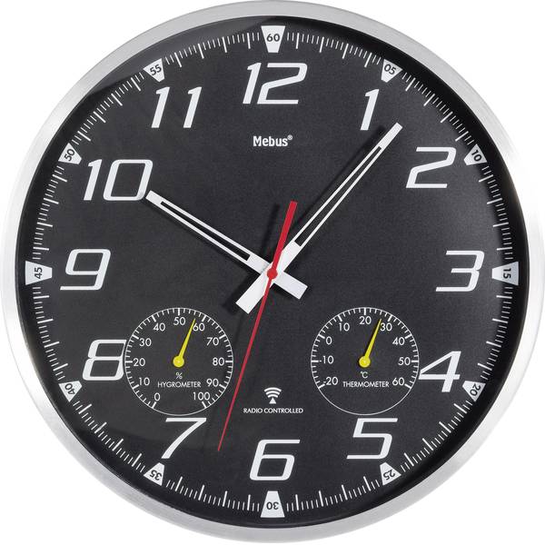 Orologi da parete - Mebus 52660 Orologio da parete Alluminio - Orologi da parete - Mebus 52660 Orologio da parete Alluminio -