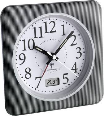 TFA Dostmann  60.1502.10  Radiocontrollato  Sveglia  Grigio, Bianco  Tempi di allarme 1