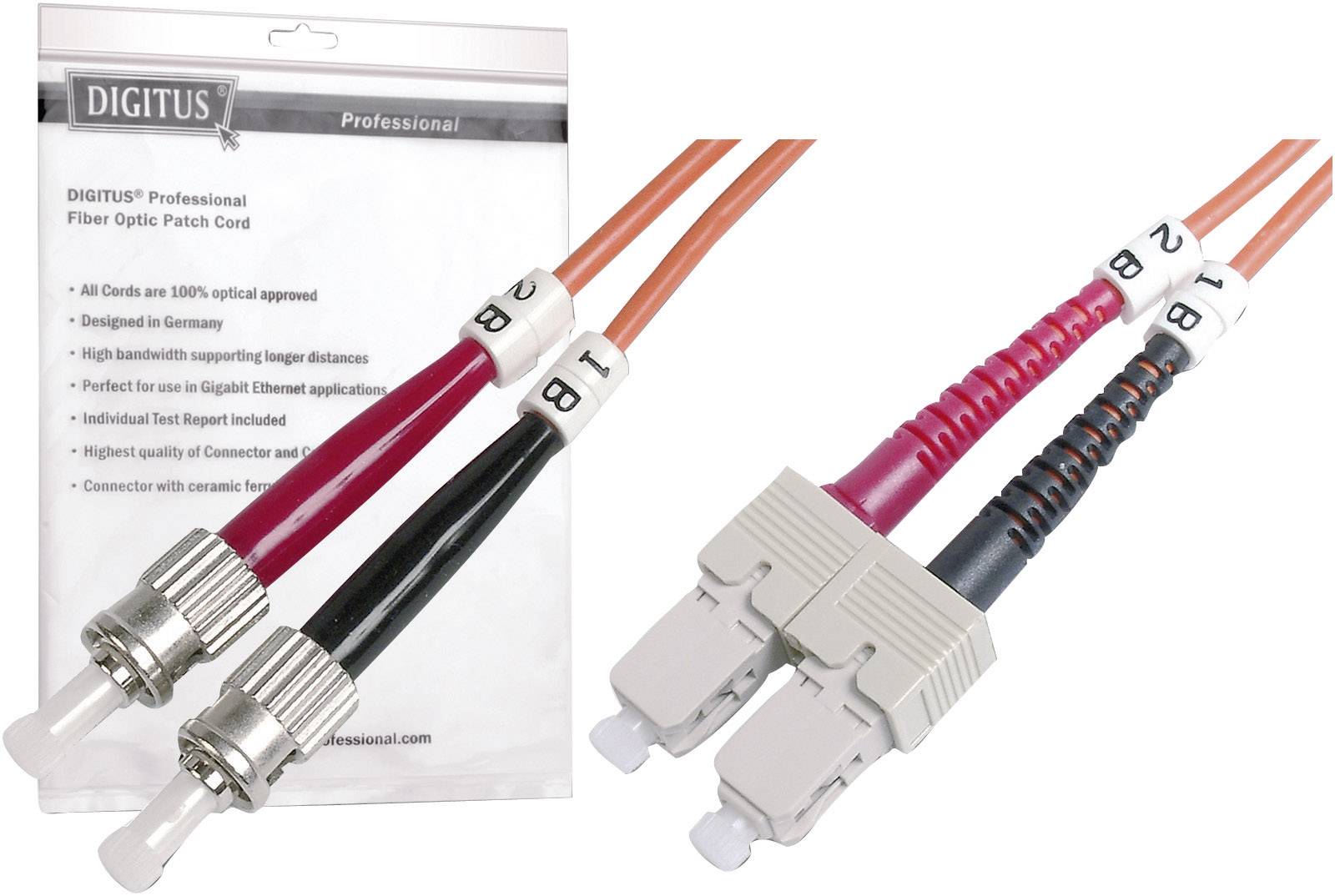 Digitus DK-2512-03 Fibra ottica Fibra ottica Cavo [1x Spina ST - 1x Spina SC] 50/125 µ Multimode OM2 3.00 m-0