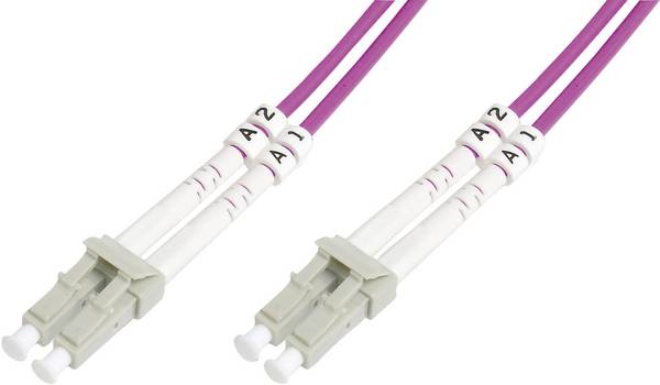Digitus DK-2533-05-4 Fibra ottica Fibra ottica Cavo [1x Spina LC - 1x Spina LC] 50/125 µ Multimode OM4 5.00 m