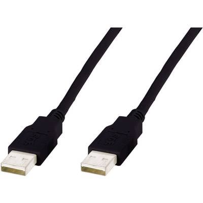 Due cavi USB neri con connettori, utilizzati per collegare dispositivi come computer e periferiche.