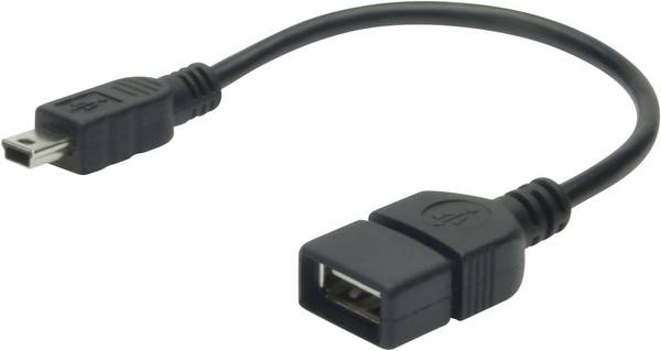 Digitus USB 2.0 Adattatore [1x Spina Mini B USB 2.0 - 1x Presa A USB 2.0] AK-300310-002-S 20.00 cm