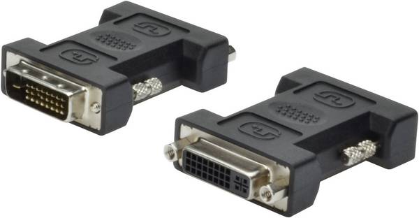 Assmann DVI adapter. DVI(24+1) - DVI(24+5) M/F. DVI-D dual link. bl (AK-320502-000-S)