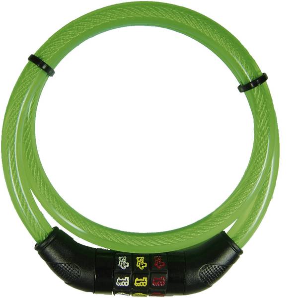 Lucchetti da bicicletta - Lucchetto a cavo Security Plus CSL80grün Verde Lucchetto con codice a simboli - Lucchetti da bicicletta - Lucchetto a cavo Security Plus CSL80grün Verde Lucchetto con codice a simboli -