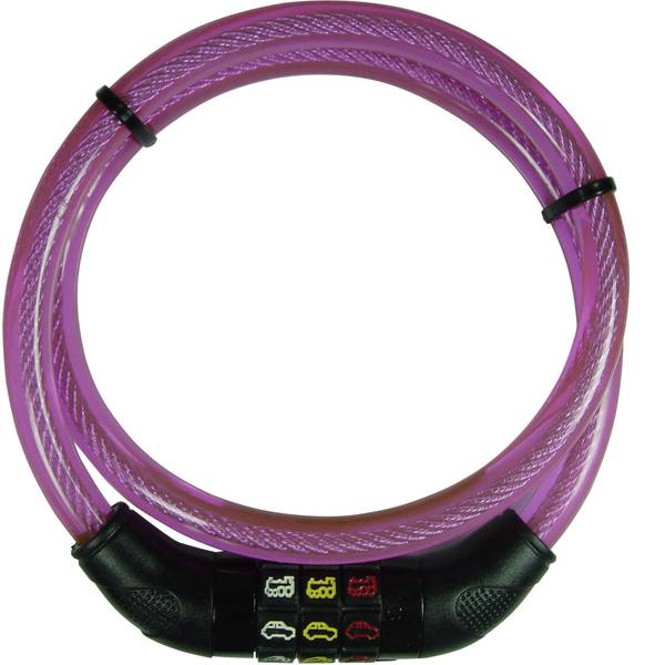 Lucchetti da bicicletta - Lucchetto a cavo Security Plus CSL80Pink Rosa Lucchetto con codice a simboli - Lucchetti da bicicletta - Lucchetto a cavo Security Plus CSL80Pink Rosa Lucchetto con codice a simboli -