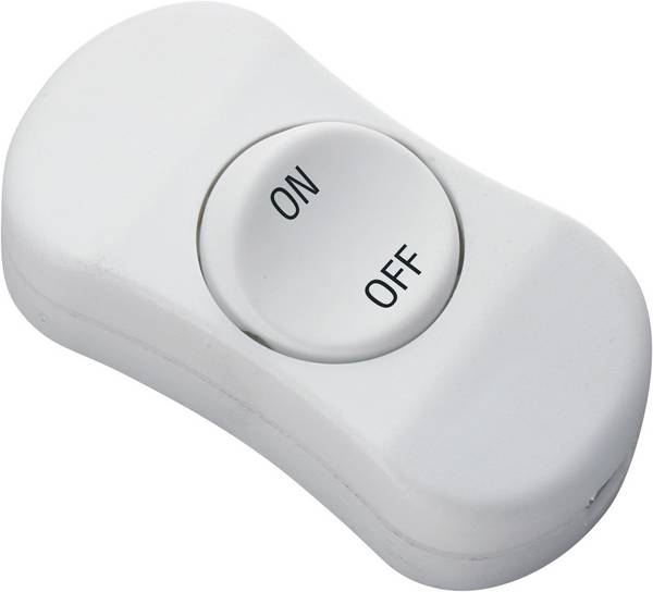 TRU COMPONENTS TC-R13-901 Interruttore a filo passante  Bianco 1 x Off / On 6 A   1 pz.