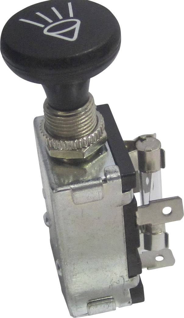 TRU COMPONENTS 1587799 Interruttore tira spingi per auto TC-A3-20A-SQ 12 V/DC 30 A 2 x Off / On / On Permanente 1 pz.