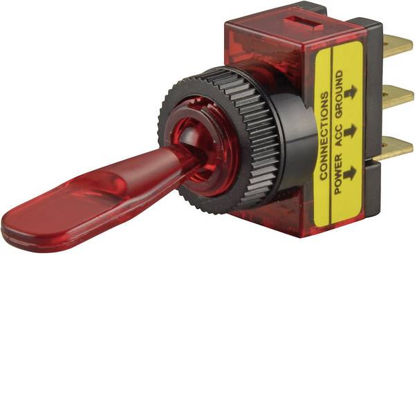 Interruttori per auto - TRU COMPONENTS Interruttore a leva per auto TC-R13-61B ILLUMINATED RED 1 pz. - Interruttori per auto - TRU COMPONENTS Interruttore a leva per auto TC-R13-61B ILLUMINATED RED 1 pz. -