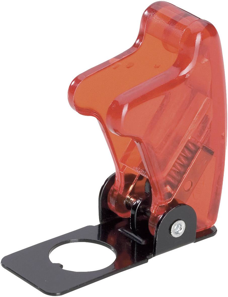 TRU COMPONENTS 1587853 TC-R17-10B RED Coperchio di sicurezza Rosso Trasparente (TC-R17-10B) 1 pz.