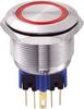 TRU COMPONENTS 701803 GQ25-11E/R/12V Pulsante antivandalo 250 V/AC 5 A 1 x On / (On) Momentaneo Rosso IP65 1 pz.