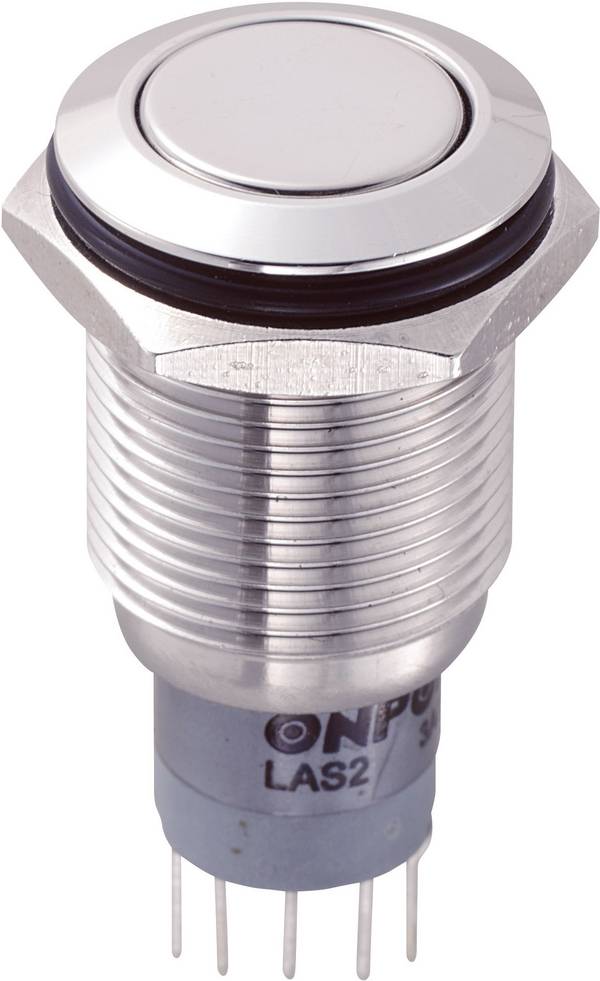 TRU COMPONENTS LAS2GQF-22/S/P Pulsante antivandalo 250 V/AC 3 A 2 x On / (On) Momentaneo 1 pz.
