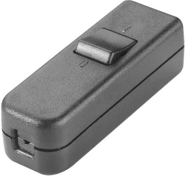 interBär  Interruttore a filo passante  Nero 1 x Off / On 6 A   1 pz.