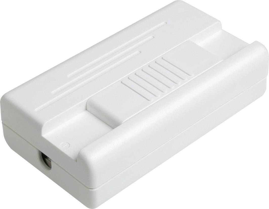 Un adattatore in plastica bianco rettangolare con un raccordo laterale, idoneo per applicazioni tecniche in campo elettronico.