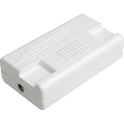 Un adattatore in plastica bianco rettangolare con un raccordo laterale, idoneo per applicazioni tecniche in campo elettronico.