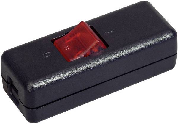 interBär 8010-104.01 Interruttore a filo passante  Nero, Rosso 2 x Off / On 10 A   1 pz.