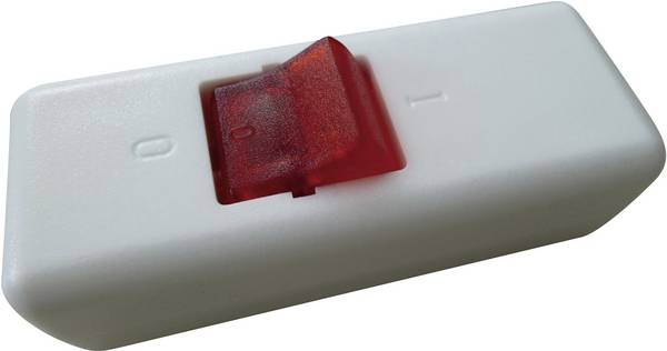 interBär 8010-108.01 Interruttore a filo passante  Bianco, Rosso 2 x Off / On 10 A   1 pz.