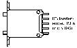 Diagramma di un sensore con etichetta 'Sensore di temperatura PT100, IP33'. Mostra una forma rettangolare con connettori a destra.