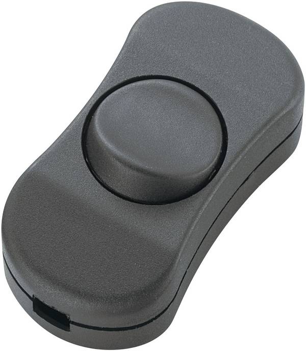TRU COMPONENTS TC-R13-901 Interruttore a filo passante  Nero 1 x Off / On 3 A   1 pz.