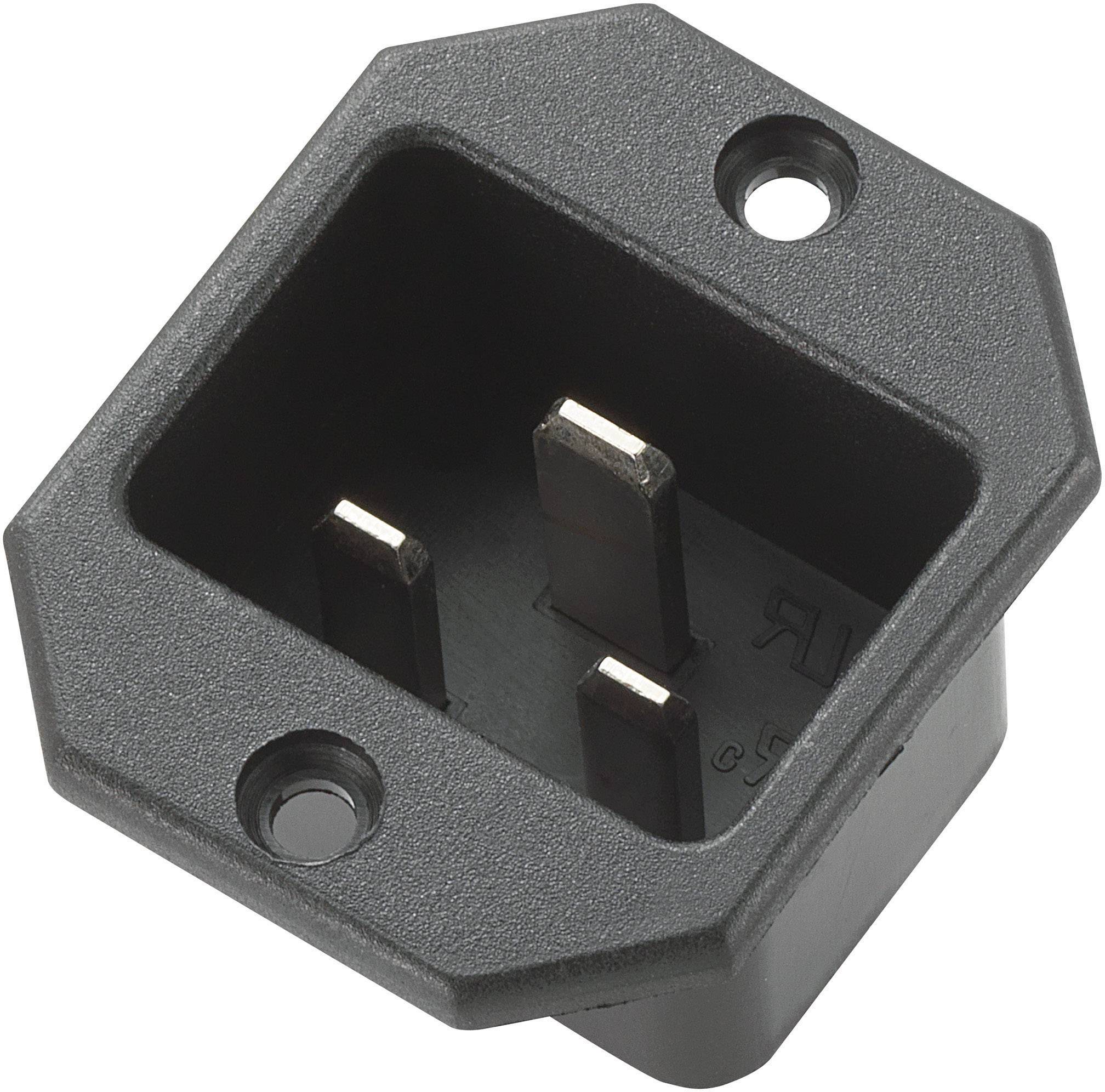 Presa per connettore per apparecchi a freddo C20, montaggio verticale numero totale di poli: 2 + PE 16 A nero 1 pz.