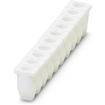 Morsettiera bianca multipolare per connessioni elettriche.