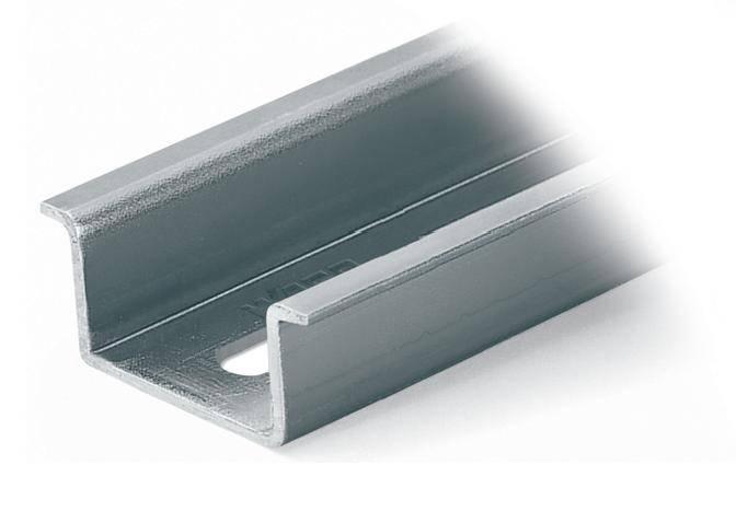 Profilo metallico a sezione C, tipicamente utilizzato come elemento di montaggio nelle costruzioni edili.