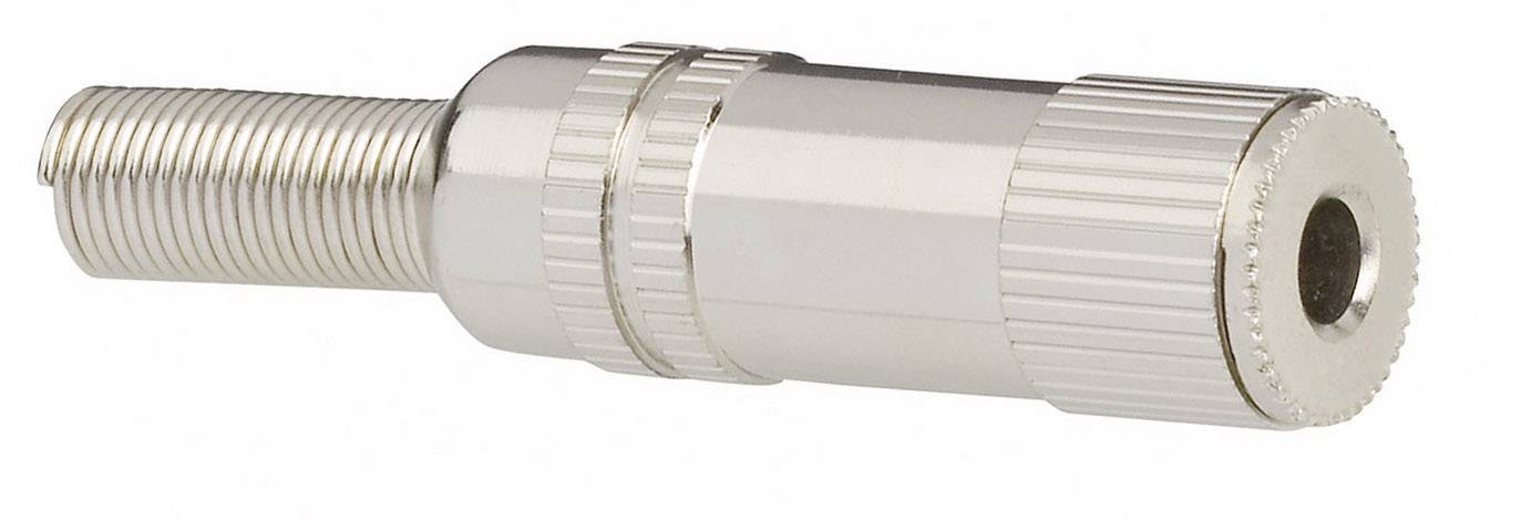 TRU COMPONENTS 1578873 Jack 3.5 mm Presa dritta Numero Poli (num): 2 Mono Argento 1 pz.