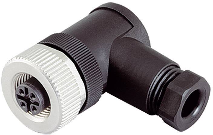 Un connettore nero, angoloso, con un tappo a vite argentato e diversi pin di connessione, probabilmente per connessioni elettriche.