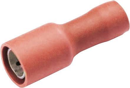 Spinotto rosso isolato di forma cilindrica, utilizzato per connessioni elettriche.