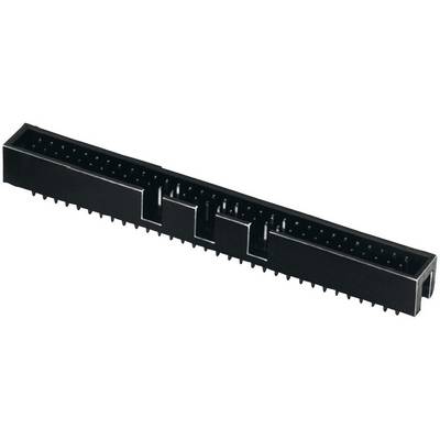 Un connettore nero rettangolare a 40 pin, con due file di contatti, su sfondo bianco.