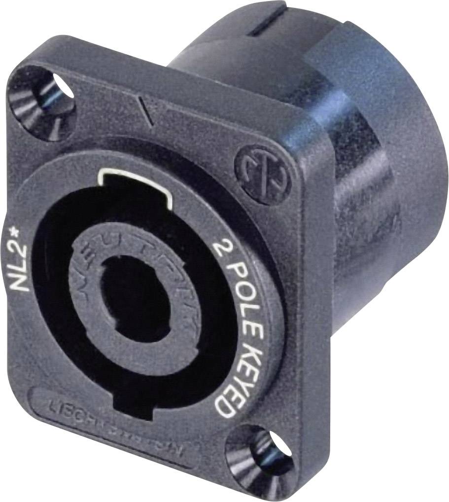 Neutrik NL2MP Connettore per altoparlanti Presa a pannello contatti dritti Numero Poli (num): 2 Nero 1 pz.