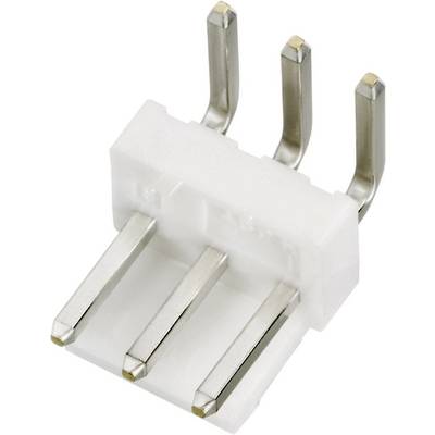 Una spina bianca con quattro piedini metallici e un'estremità curva, utilizzata per collegare componenti elettrici.