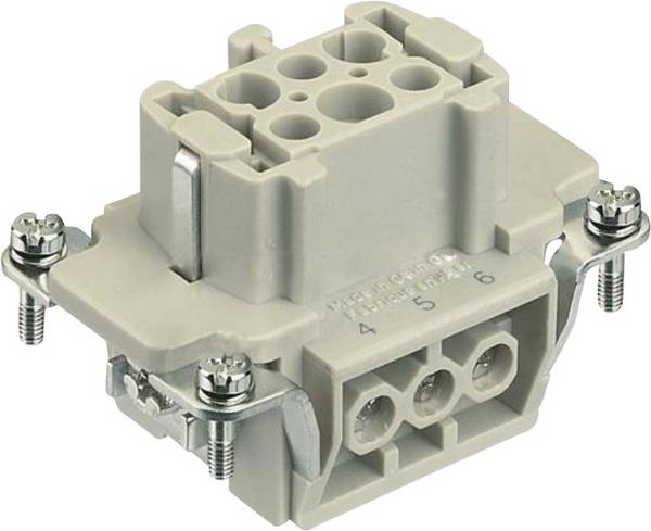 HARTING 09330062701 Inserto femmina Han® E 6 + PE A vite 1 pz.